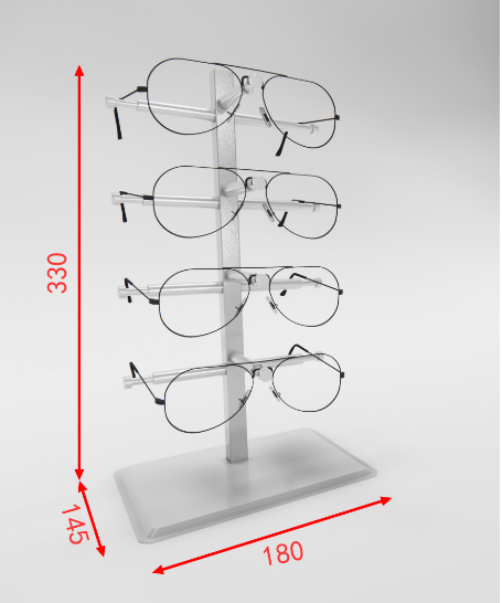 Counter glasses display frame iron display 4 pairs