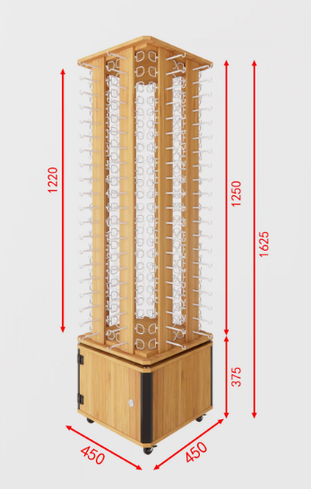 Floor glasses display stand wooden display 152 pairs