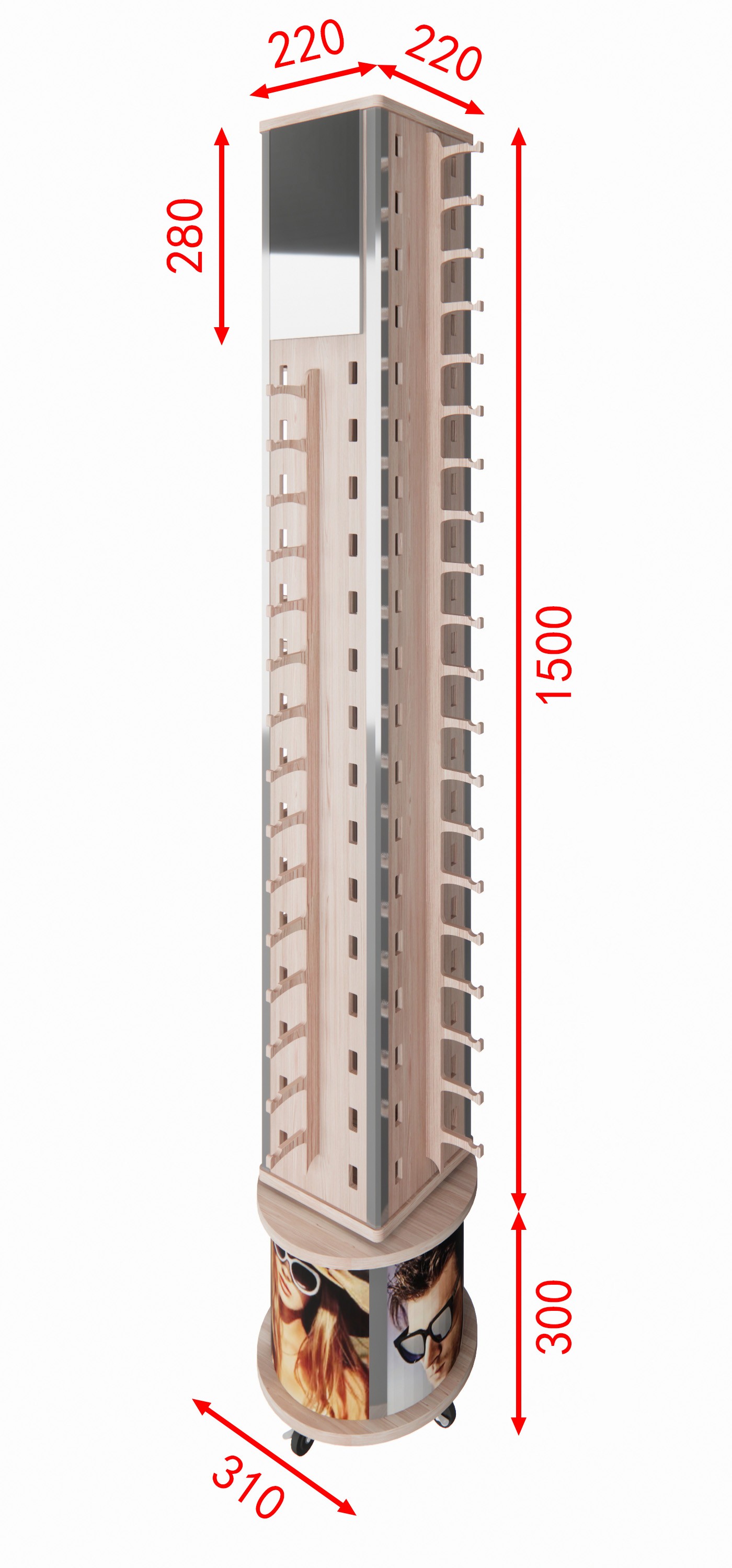 Floor display shelf Wooden shelf high-end shelf chain supermarket shelves with cabinets