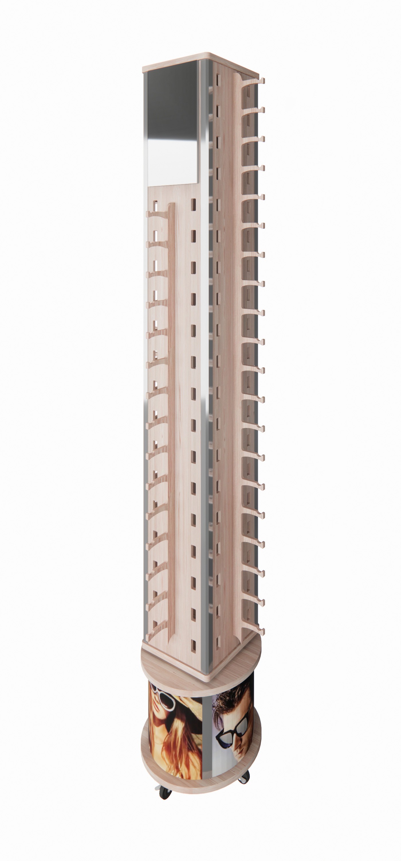 Floor display shelf Wooden shelf high-end shelf chain supermarket shelves with cabinets
