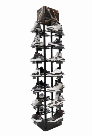 Floor iron rack display sports shoes rack store super display rack can be customized