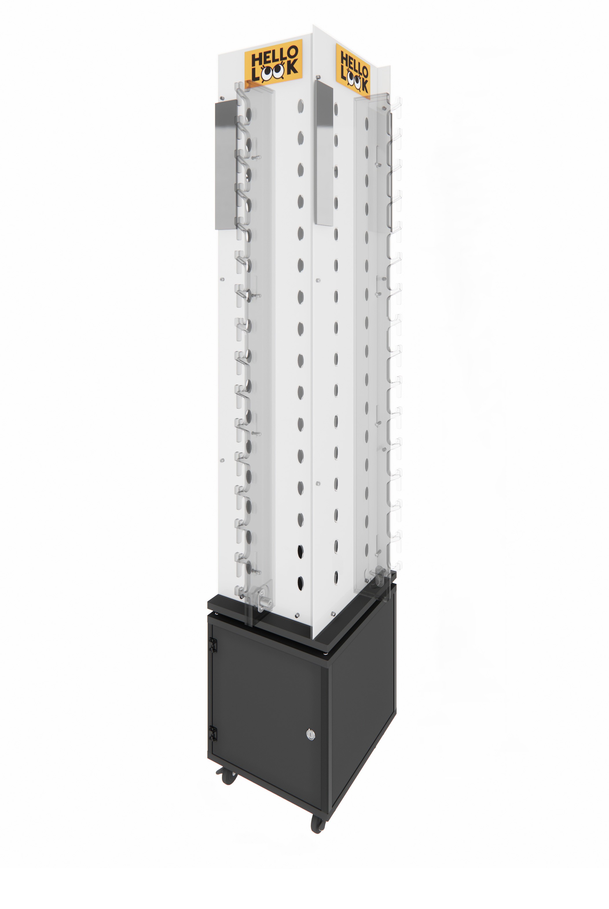 Floor display rack PVC high-end display rack chain supermarket shelves white