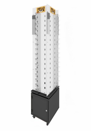 Floor display rack PVC high-end display rack chain supermarket shelves white