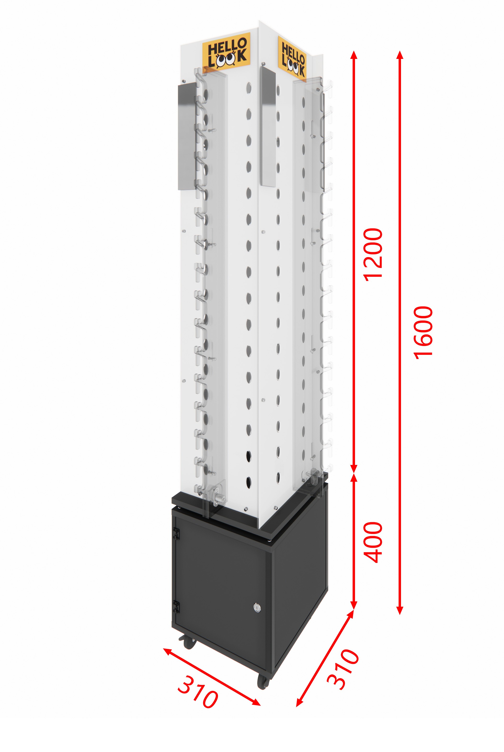 Floor display rack PVC high-end display rack chain supermarket shelves white