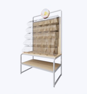 Iron wood display rack candy rack